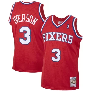 Comodo Allen Iverson Philadelphia 76ers 2001/02 Hardwood Classics Swingman Jersey Red