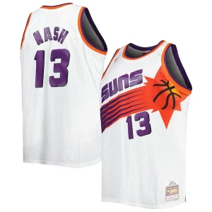 Fácil de llevar Duradero Versátil Steve Nash Phoenix Suns Big & Tall Hardwood Classics 1996/97 Swingman Jersey White/Black