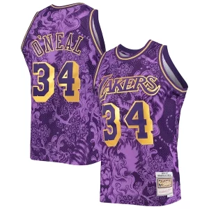 Fácil de llevar Encantador Versátil Shaquille O'Neal Los Angeles Lakers Hardwood Classics 1996/97 Lunar New Year Swingman Jersey Purple