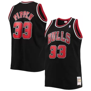 Fácil de llevar Estupendo Robusto Scottie Pippen Chicago Bulls Big & Tall Hardwood Classics Swingman Jersey Black/Red