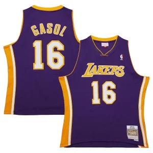 Fácil de llevar Fantástico Pau Gasol Los Angeles Lakers 2009/10 Hardwood Classics Swingman Jersey Purple
