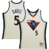 Fácil de llevar Hermoso Baron Davis Golden State Warriors Chainstitch Swingman Jersey Cream