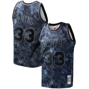 Fácil de llevar Ideal Maravilloso Patrick Ewing New York Knicks Hardwood Classics 1991/92 Tie Dye Swingman Jersey Black