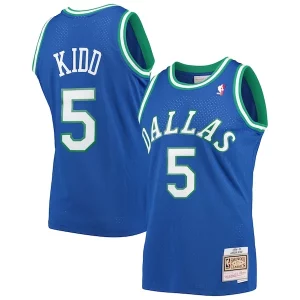 Fácil de llevar Jason Kidd Dallas Mavericks 1994/95 Hardwood Classics Swingman Jersey Blue
