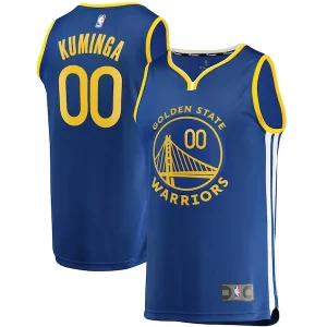 Fácil de llevar Jonathan Kuminga Golden State Warriors 2021 NBA Draft First Round Pick Fast Break Replica Jersey Royal Icon Edition
