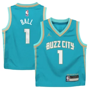 Fácil de llevar Perfecto Robusto LaMelo Ball Charlotte Hornets Jordan Brand Preschool 2023/24 Swingman Replica Jersey City Edition Teal