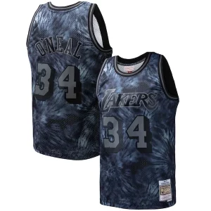 Fácil de llevar Shaquille O'Neal Los Angeles Lakers Hardwood Classics 1996/97 Tie Dye Swingman Jersey Black