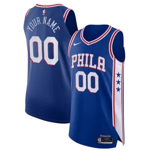 Fantástico Comodo Philadelphia 76ers Nike Custom Authentic Jersey Icon Edition Royal