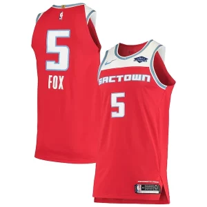 Fantástico Lujoso Sofisticado De'Aaron Fox Sacramento Kings Nike Authentic Badge Jersey City Edition Red
