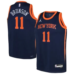 Fantástico Maravilloso Ideal Jalen Brunson New York Knicks Jordan Brand Youth Swingman Jersey Statement Edition Navy
