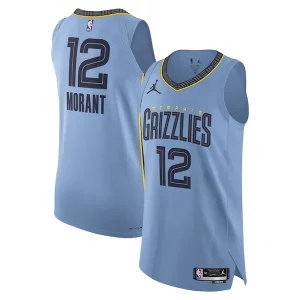 Fantástico Maravilloso Ja Morant Memphis Grizzlies Jordan Brand Authentic Player Jersey Statement Edition Light Blue