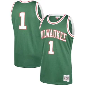 Fantástico Moderno Oscar Robertson Milwaukee Bucks 2001/02 Hardwood Classics Swingman Jersey Green