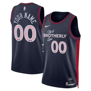 Fantástico Philadelphia 76ers Nike Unisex 2023/24 Custom Swingman Jersey Navy City Edition