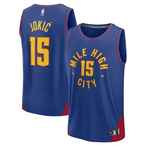 Versátil Increíble Práctico Nikola Jokic Denver Nuggets Fast Break Replica Player Jersey Statement Edition Blue
