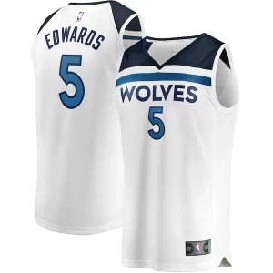 Genial Fantástico Versátil Anthony Edwards Minnesota Timberwolves Youth Fast Break Replica Player Jersey Association Edition White