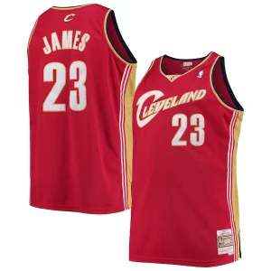Genial LeBron James Cleveland Cavaliers 2003/04 Big & Tall Hardwood Classics Swingman Jersey Red