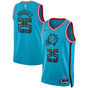 Genial Mikal Bridges Phoenix Suns Nike Unisex 2022/23 Swingman Jersey City Edition Turquoise