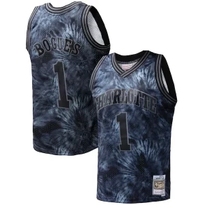 Genial Moderno Muggsy Bogues Charlotte Hornets Hardwood Classics 1992/93 Tie Dye Swingman Jersey Black