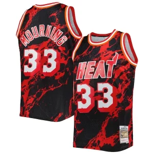 Genial Original Exquisito Alonzo Mourning Miami Heat 1996/97 Hardwood Classics Marble Swingman Jersey Black