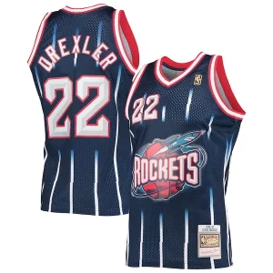 Genial Perfecto Clyde Drexler Houston Rockets 1996/97 Hardwood Classics Swingman Jersey Navy