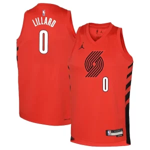 Genial Robusto Clásico Damian Lillard Portland Trail Blazers Jordan Brand Youth Swingman Jersey Statement Edition Red