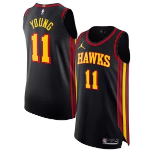Genial Trae Young Atlanta Hawks Jordan Brand Authentic Player Jersey Statement Edition Black