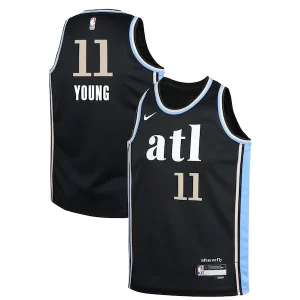 Genial Trae Young Atlanta Hawks Nike Youth Swingman Replica Jersey City Edition Black