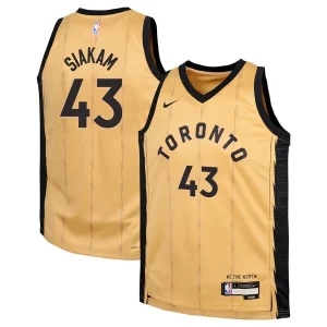 Hermoso Bonito Pascal Siakam Toronto Raptors Nike Youth Swingman Replica Jersey City Edition Gold