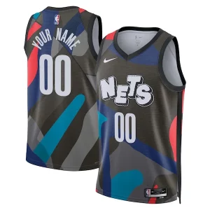 Hermoso Brooklyn Nets Nike Unisex 2023/24 Custom Swingman Jersey Black City Edition