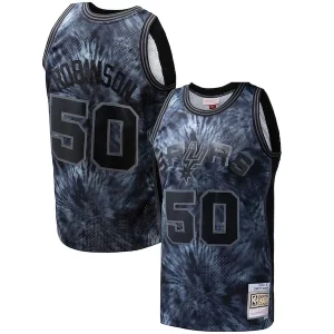 Hermoso David Robinson San Antonio Spurs Hardwood Classics 1998/99 Tie Dye Swingman Jersey Black