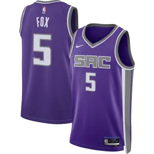 Hermoso Duradero Genial De'Aaron Fox Sacramento Kings Nike Unisex Swingman Jersey Icon Edition Purple