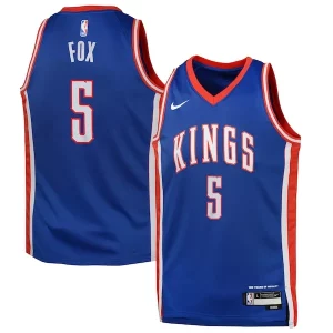 Hermoso Fantástico Ideal De'Aaron Fox Sacramento Kings Nike Youth 2024/25 Swingman Player Jersey City Edition Blue