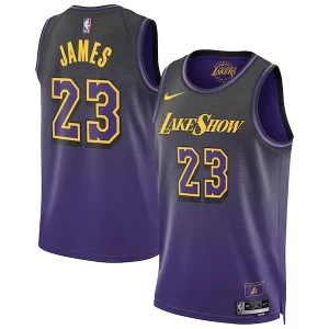 Hermoso Fantástico LeBron James Los Angeles Lakers Nike Unisex 2024/25 Swingman Player Jersey City Edition Purple