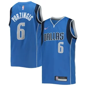 Hermoso Magnífico Kristaps Porzingis Dallas Mavericks Nike Youth 2021/22 Diamond Swingman Jersey Icon Edition Blue