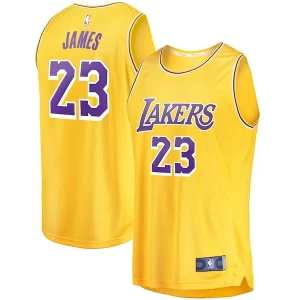 Hermoso Maravilloso Moderno LeBron James Los Angeles Lakers Youth Fast Break Player Jersey Icon Edition Gold