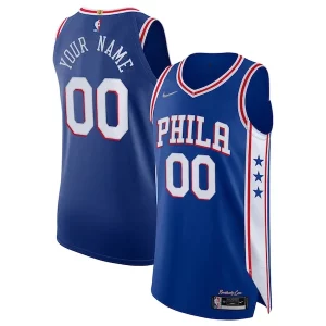 Hermoso Philadelphia 76ers Nike 2021/22 Diamond Authentic Custom Jersey Icon Edition Royal