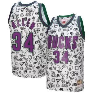 Hermoso Ray Allen Milwaukee Bucks 2000/01 Swingman Jersey White