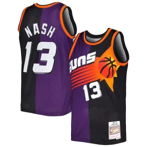Hermoso Resistente Steve Nash Phoenix Suns Hardwood Classics 1996/97 Split Swingman Jersey Purple/Black