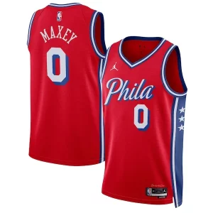 Hermoso Tyrese Maxey Philadelphia 76ers Jordan Brand Unisex Swingman Jersey Statement Edition Red