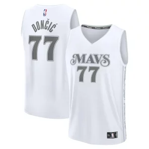 Ideal Atractivo Luka Dončić Dallas Mavericks Youth 2024/25 Fast Break Player Jersey City Edition White