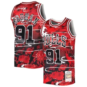 Ideal Chulo Dennis Rodman Chicago Bulls 1997/98 Hardwood Classics Lunar New Year Swingman Jersey Red