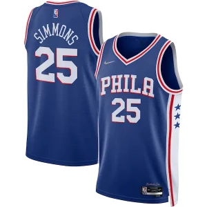 Ideal Cool Ben Simmons Philadelphia 76ers Nike 2021/22 Diamond Swingman Jersey Icon Edition Royal