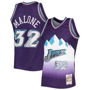 Ideal Elegante Lujoso Karl Malone Utah Jazz 1996/97 Hardwood Classics NBA 75th Anniversary Diamond Swingman Jersey Purple