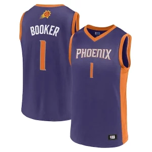 Ideal Fácil de llevar Men's Devin Booker Purple Phoenix Suns Player Jersey
