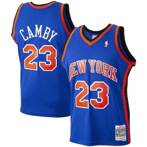 Ideal Fantástico Versátil Marcus Camby New York Knicks 1998/99 Hardwood Classics Swingman Jersey Blue