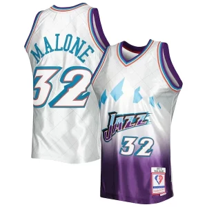 Ideal Karl Malone Utah Jazz 1996/97 Hardwood Classics 75th Anniversary Swingman Jersey Platinum