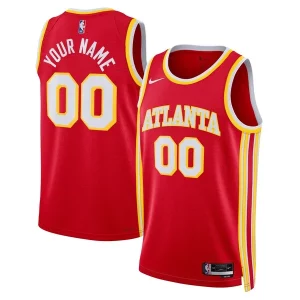 Increíble Atlanta Hawks Nike Unisex Swingman Custom Jersey Red Icon Edition