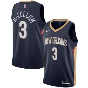 Increíble C.J. McCollum New Orleans Pelicans Nike Swingman Jersey Icon Edition Navy