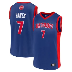 Increíble Chulo Men's Killian Hayes Blue Detroit Pistons Team Player Jersey