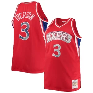 Increíble Elegante Allen Iverson Philadelphia 76ers Big & Tall 1996/97 NBA 75th Anniversary Diamond Swingman Jersey Red